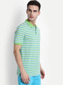 Premium Cotton Striped Half Sleeve Polo