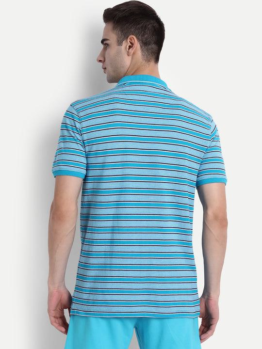 Premium Cotton Striped Half Sleeve Polo
