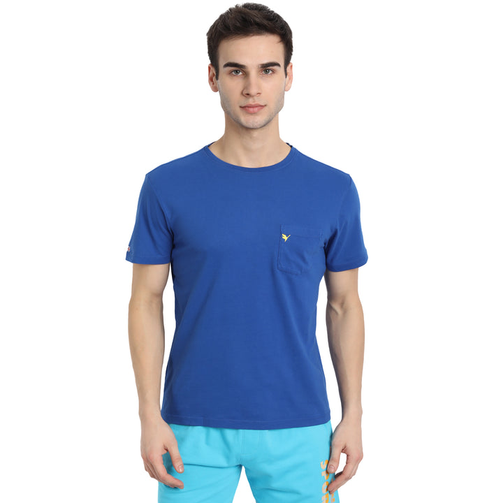 Mens Premium Cotton Over Dyed Half Sleeve Crew Neck T-Shirts