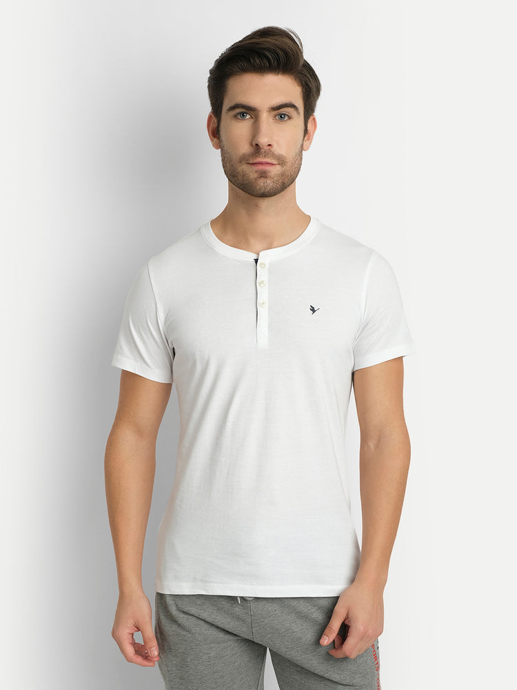 MENS PREMIUM COTTON HALF SLEEVE HENLEY T-SHIRTS
