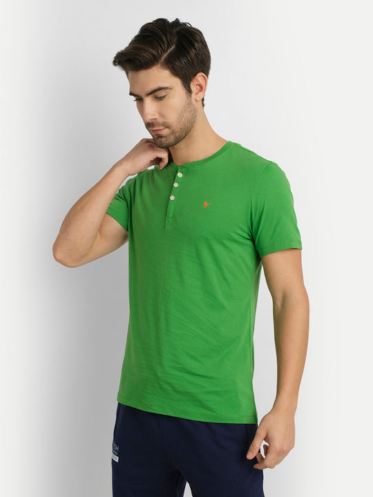 MENS PREMIUM COTTON HALF SLEEVE HENLEY T-SHIRTS