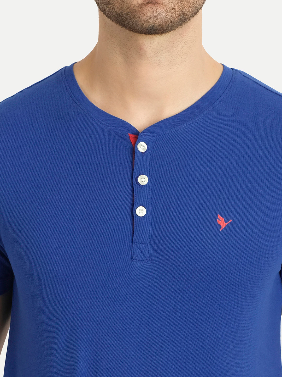MENS PREMIUM COTTON HALF SLEEVE HENLEY T-SHIRTS