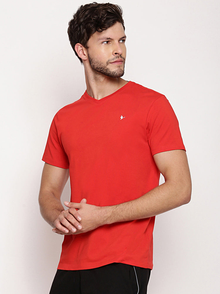 MENS PREMIUM COTTON HALF SLEEVE V NECK T-SHIRTS