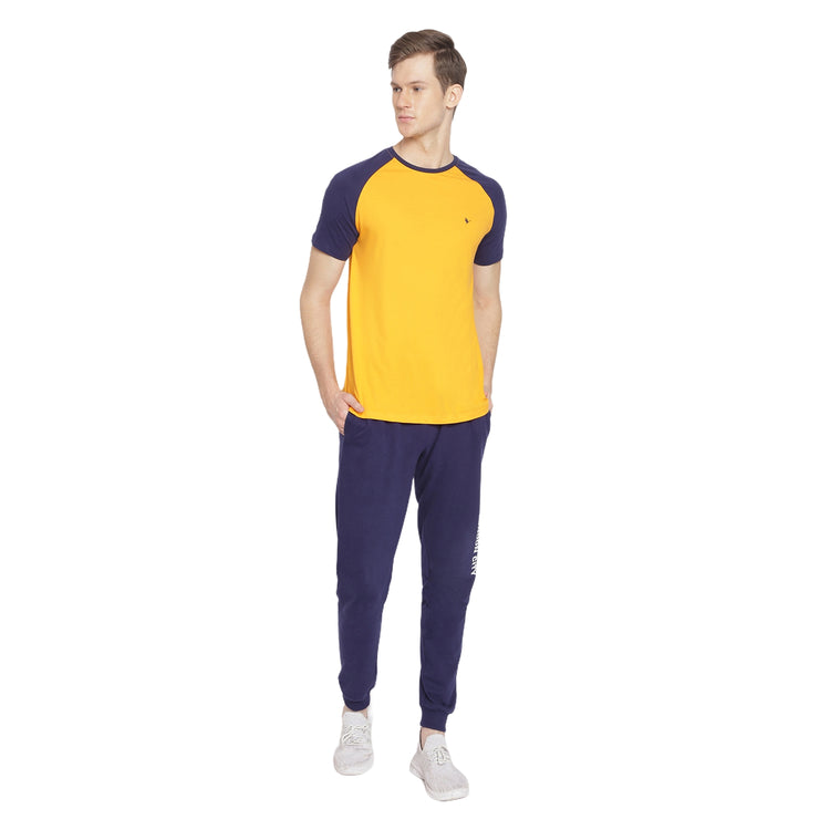 MENS PREMIUM COTTON RAGLAN HALF SLEEVE CREW NECK T-SHIRTS