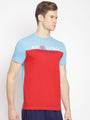 MENS PREMIUM COTTON COLOURBLOCK PRINTED HALF SLEEVE CREW NECK T-SHIRTS