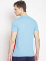 MENS PREMIUM COTTON COLOURBLOCK PRINTED HALF SLEEVE CREW NECK T-SHIRTS