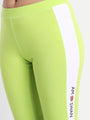 WOMENS PREMIUM GREEN & WHITE COTTON LYCRA SMART FIT SHORTS