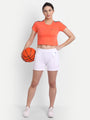 WOMENS PREMIUM COTTON LYCRA SMART FIT WAISTBAND PRINTED SHORTS