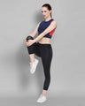 Womens Premium Cotton Lycra Smart Fit Sleeveless High Neck Top