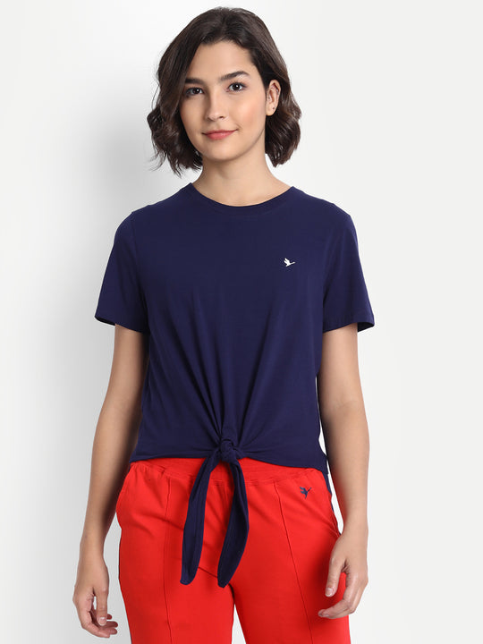 Women'S Premium Cotton Lycra Smart Fit Half Sleeve High Neck T-Shirts