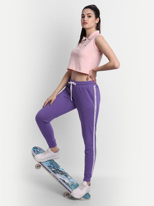 Womens Premium Cotton Solid Track Pants