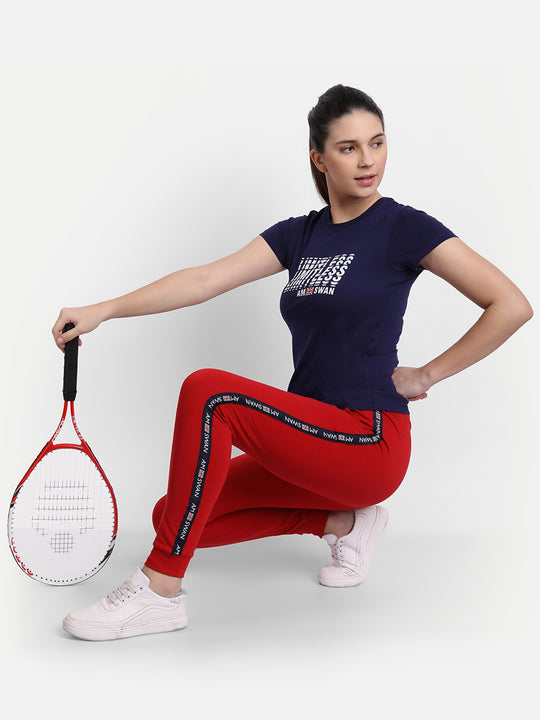 Womens Premium Cotton Printed Track Pants