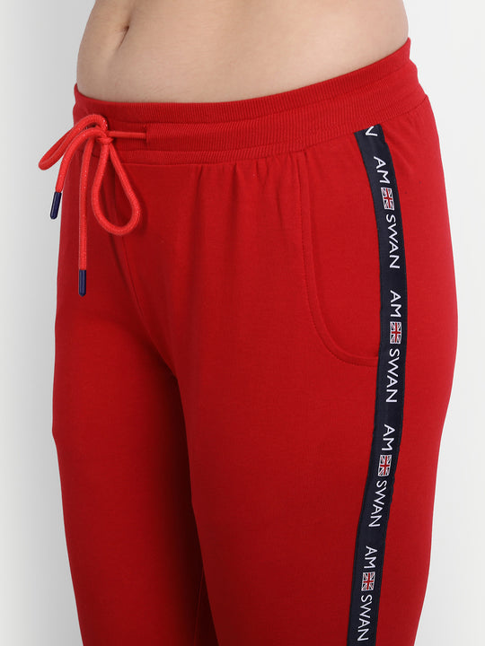 Womens Premium Cotton Printed Track Pants