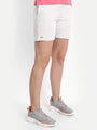 WOMENS SOLID COTTON POLY LYCRA SMART FIT SHORTS