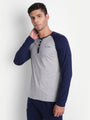 MENS PREMIUM COTTON PRINTED FULL SLEEVE HENLEY T-SHIRTS