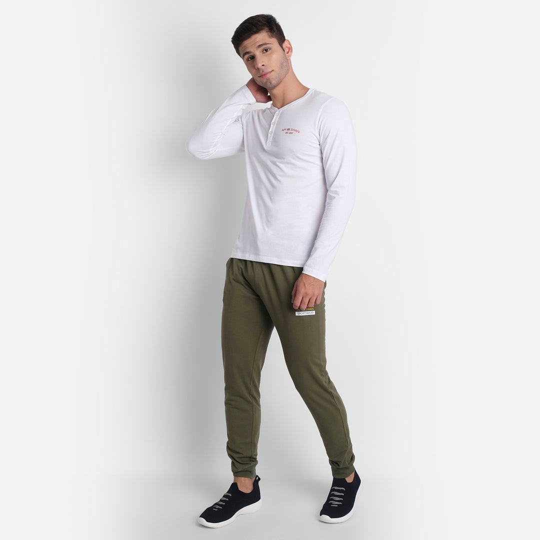 MENS PREMIUM COTTON PRINTED FULL SLEEVE HENLEY T-SHIRTS