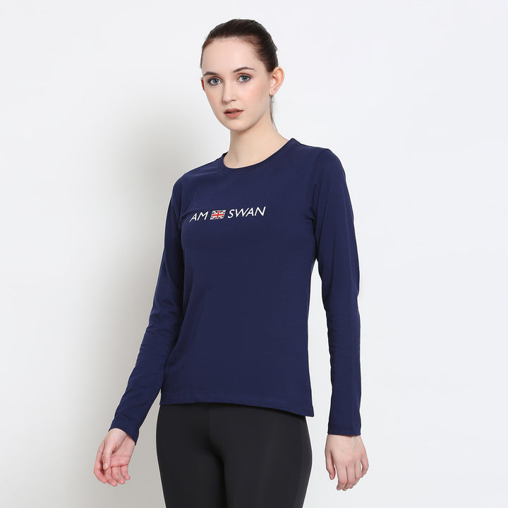 Women'S Premium Cotton Printed Full Sleeve T-Shirts