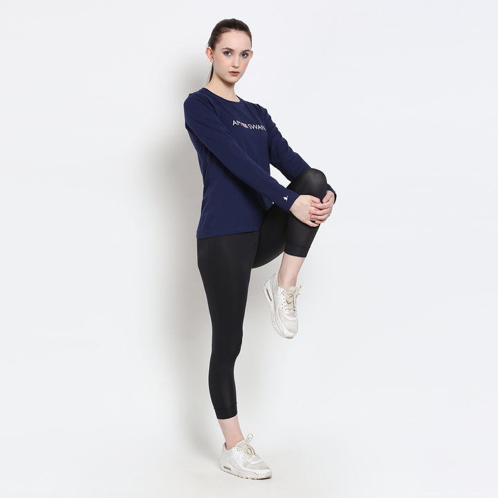 Women'S Premium Cotton Printed Full Sleeve T-Shirts
