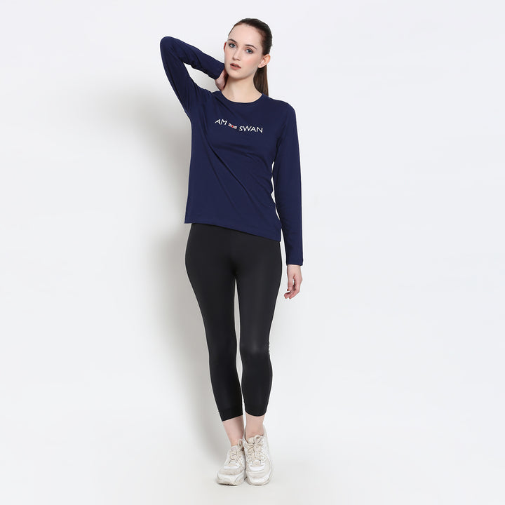 Women'S Premium Cotton Printed Full Sleeve T-Shirts
