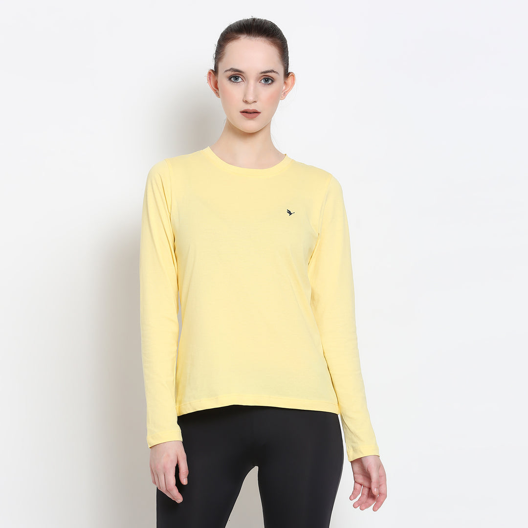 Women'S Premium Cotton Solid Full Sleeve T-Shirts