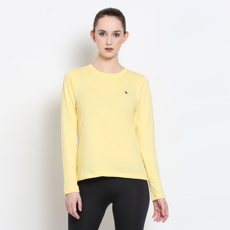 Women'S Premium Cotton Solid Full Sleeve T-Shirts