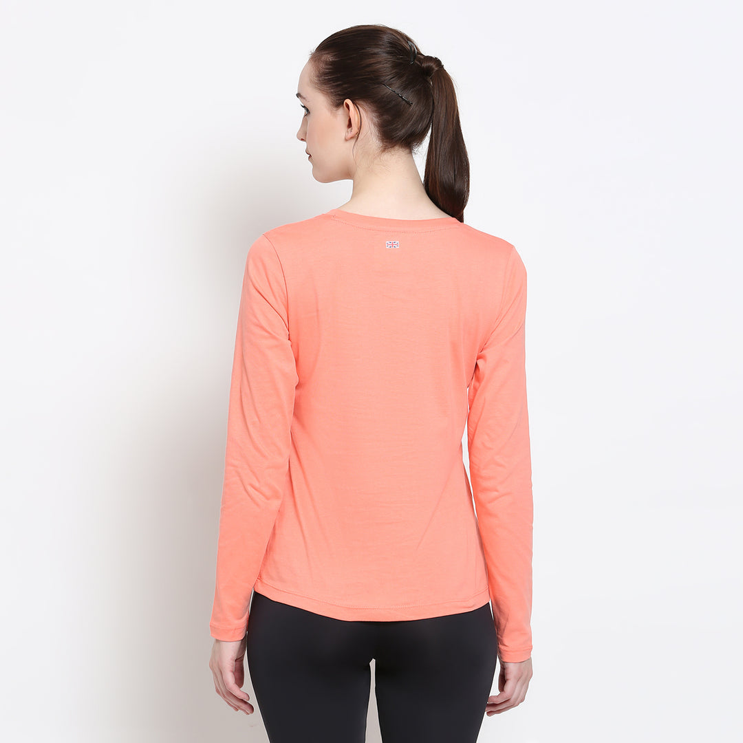 Women'S Premium Cotton Solid Full Sleeve T-Shirts