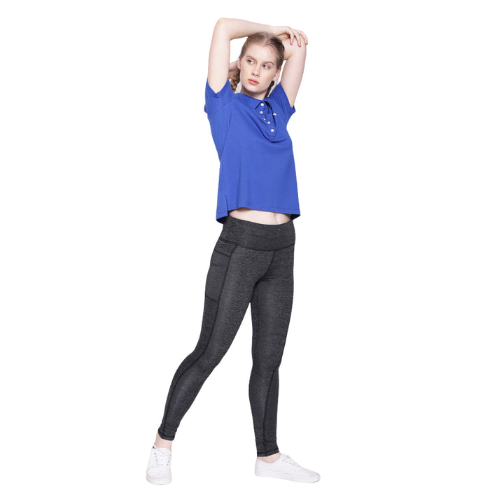 WOMENS PREMIUM COTTON SOLID HALF SLEEVE POLO T-SHIRTS