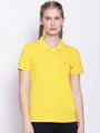WOMENS PREMIUM COTTON SOLID HALF SLEEVE POLO T-SHIRTS