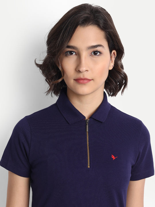 Women'S Smart Fit Half Sleeve Polo T-Shirt Premium Cotton Lycra