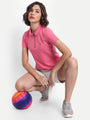 Womens Premium Cotton Solid Half Sleeve Polo T-Shirts