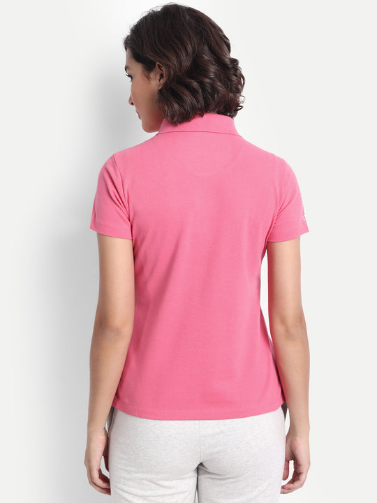 Womens Premium Cotton Solid Half Sleeve Polo T-Shirts