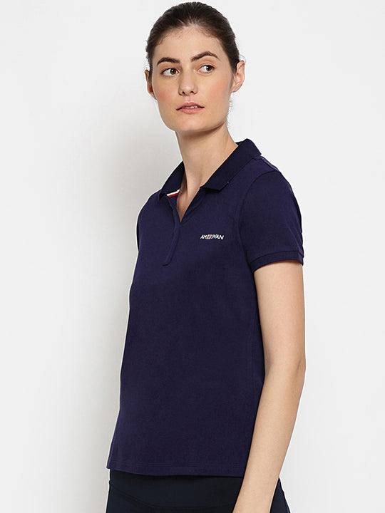 WOMENS PREMIUM COTTON PRINTED HALF SLEEVE POLO T-SHIRTS
