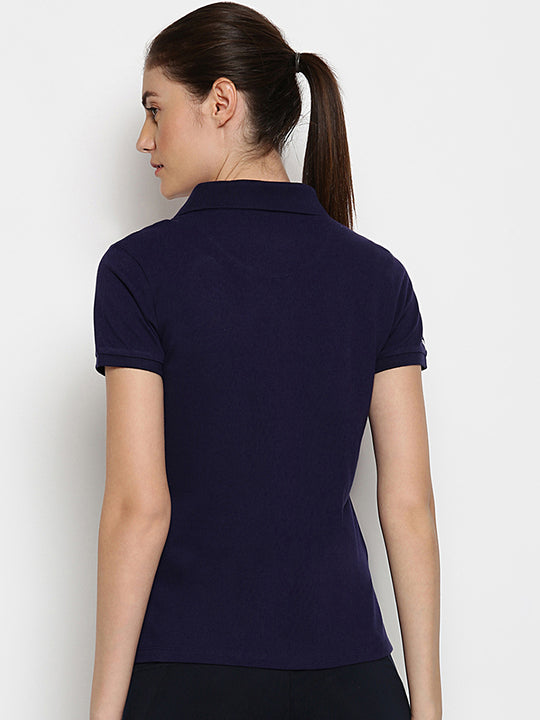 WOMENS PREMIUM COTTON PRINTED HALF SLEEVE POLO T-SHIRTS