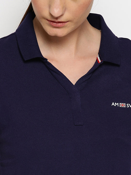 WOMENS PREMIUM COTTON PRINTED HALF SLEEVE POLO T-SHIRTS