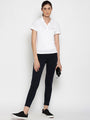 WOMENS PREMIUM COTTON PRINTED HALF SLEEVE POLO T-SHIRTS