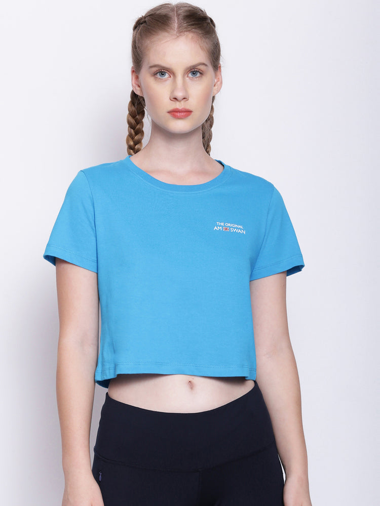 Women'S Premium Cotton Printed Half Sleeve Crop T-Shirts