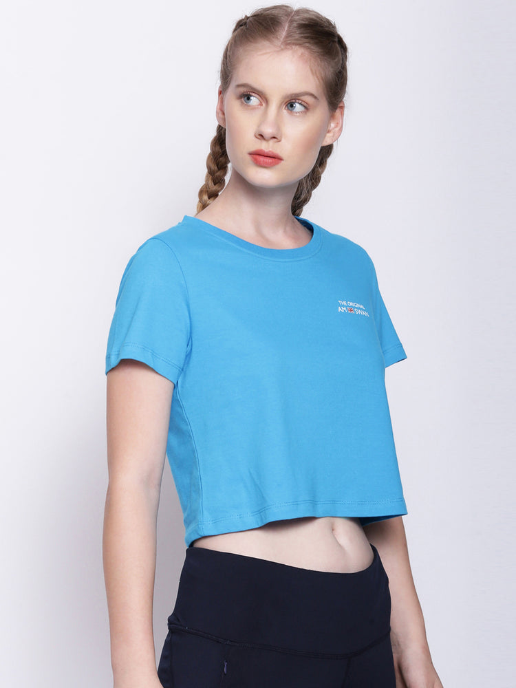 Women'S Premium Cotton Printed Half Sleeve Crop T-Shirts