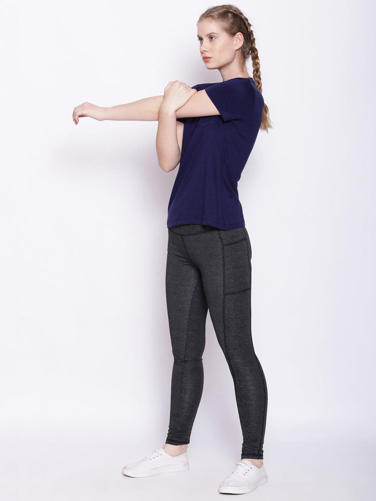 Womens Premium Cotton Solid V- Neck Half Sleeve T-Shirts