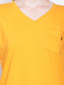 Women'S Premium Cotton Solid V- Neck Half Sleeve T-Shirts