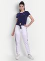 Women'S Premium Cotton Stripe Half Sleeve Knotted T-Shirts