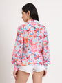 Women'S Premium Muslin Multicolour Regular Length Straight Hem Digital Print Shirt