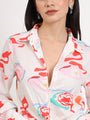 Women'S Premium American Crepe Multicolour Regular Length Straight Hem Digital Print Shirt