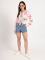 Women'S Premium American Crepe Multicolour Regular Length Straight Hem Digital Print Shirt