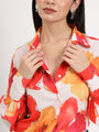 Women'S Premium American Crepe Multicolour Regular Length Straight Hem Digital Print Shirt