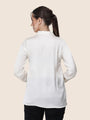 Women'S Premium Vanilla Regular Fit Solid Satin Shirt
