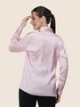 Women'S Premium Light Pink Regular Fit Solid Satin Shirt