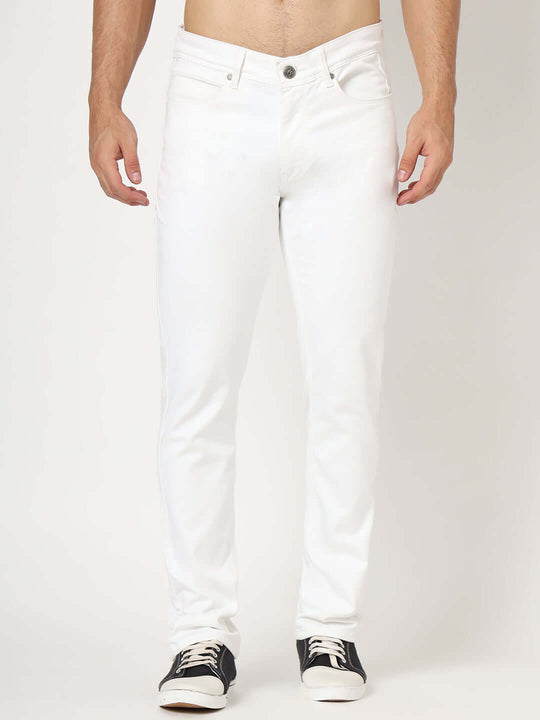 Premium Men'S White Relaxed Fit Jeans