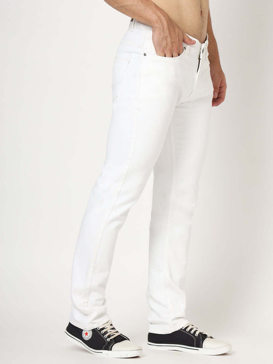 Premium Men'S White Relaxed Fit Jeans