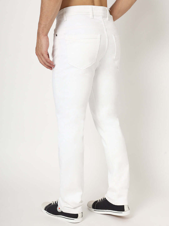 Premium Men'S White Relaxed Fit Jeans