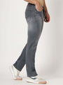 Premium Men'S Light Grey Light Wash Relaxed Fit Jeans
